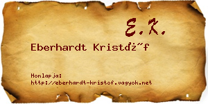 Eberhardt Kristóf névjegykártya