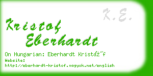 kristof eberhardt business card